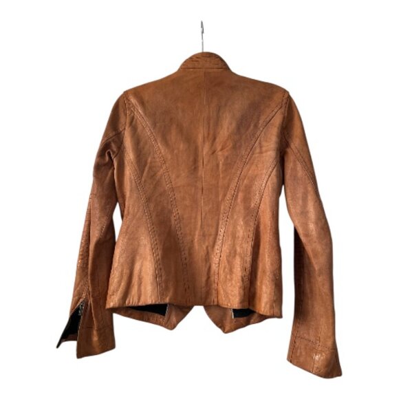 Banana Republic 100% Real Leather Women’s Fitted Biker Jacket – Size M - Picture 2 of 6